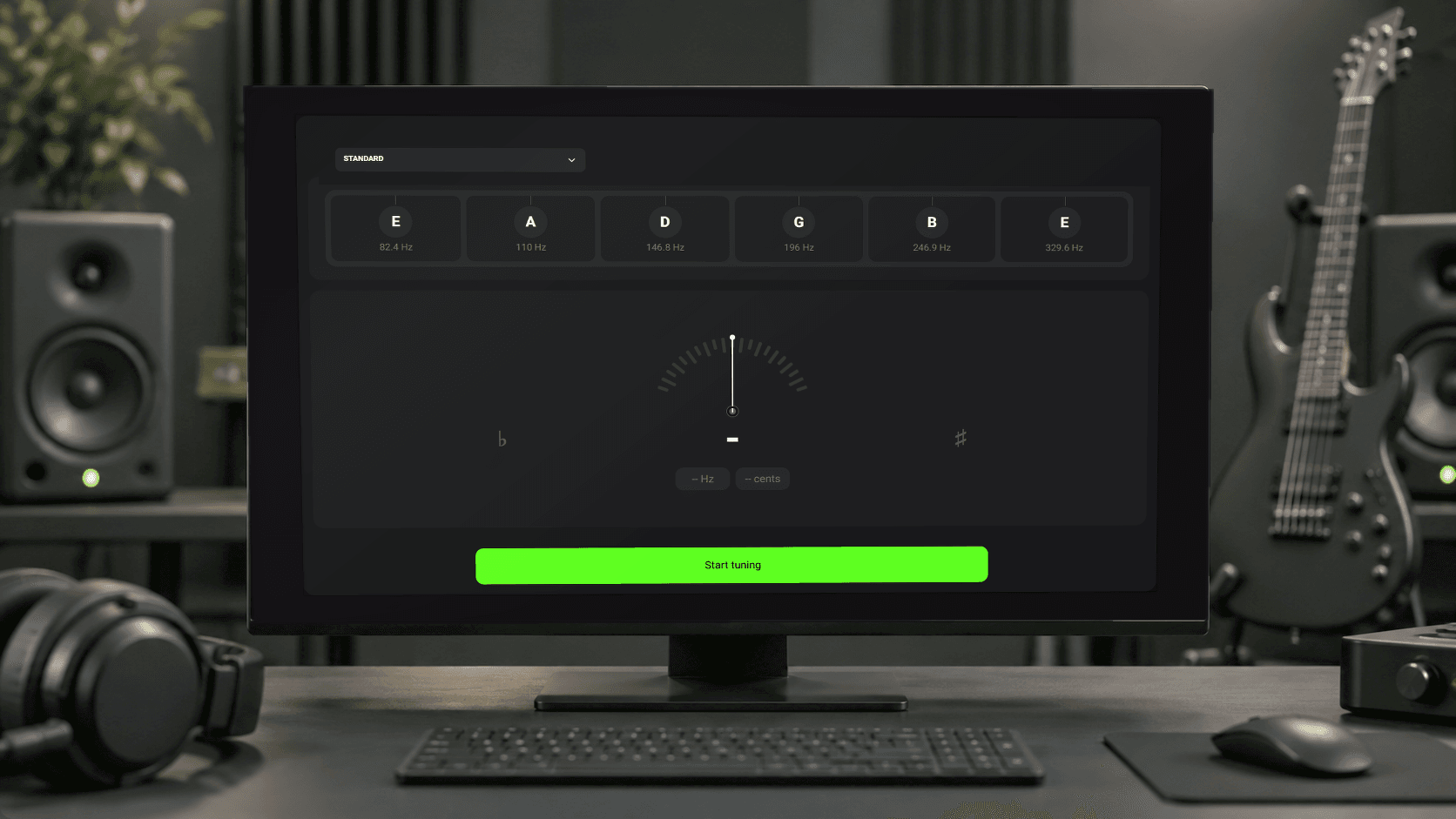 Accurate Browser Based Guitar Tuner