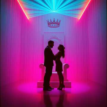 Peak time at a superclub with lasers scanning the crowd