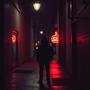 Dark and ominous vibes for a late night street scene