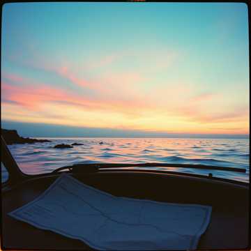 Nostalgic sunset drive along the beach with retro synthesizers