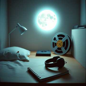 Studying in a bedroom with low fidelity hip hop beats
