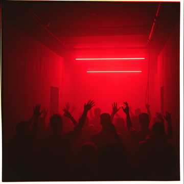 Vibes de clube underground com uma textura áspera e crua